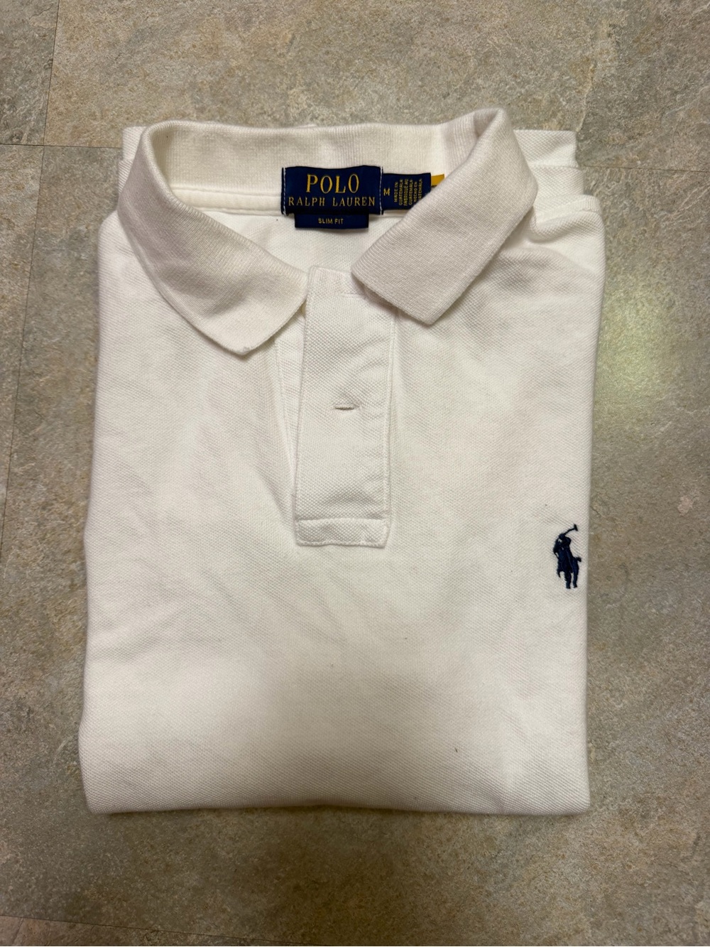 Polo by Ralph Lauren White Men's Polo with Navy Pony